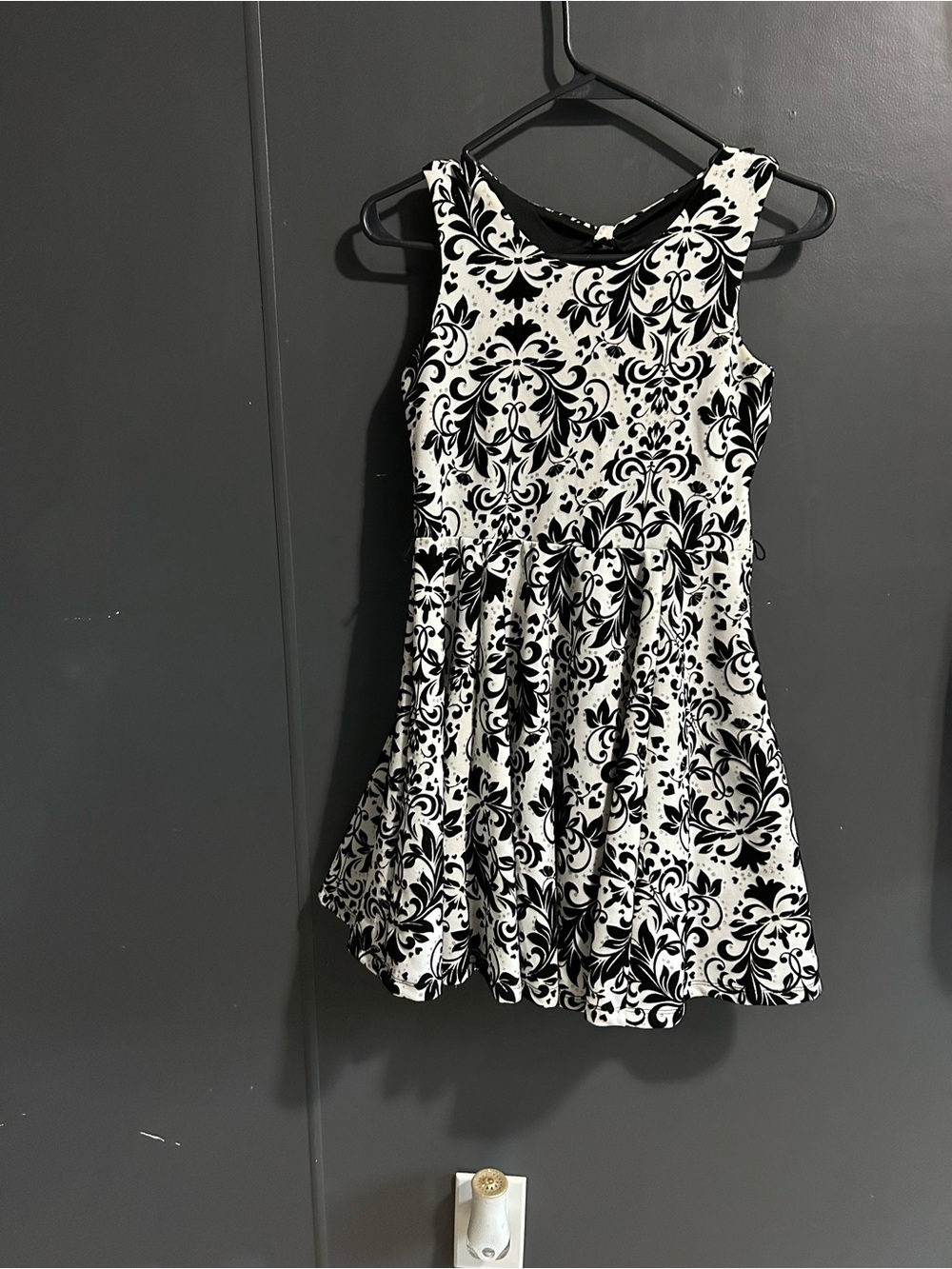 Knitworks black and white patterned girls' dress